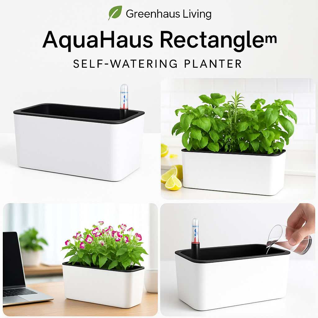 AquaHaus Rectangle™ Self-Watering Planter
